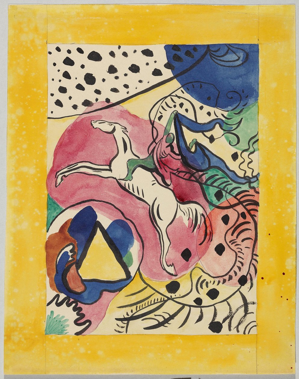 Udkast til forsiden af ​​almanakken "Der Blaue Reiter" af Wassily Kandinsky