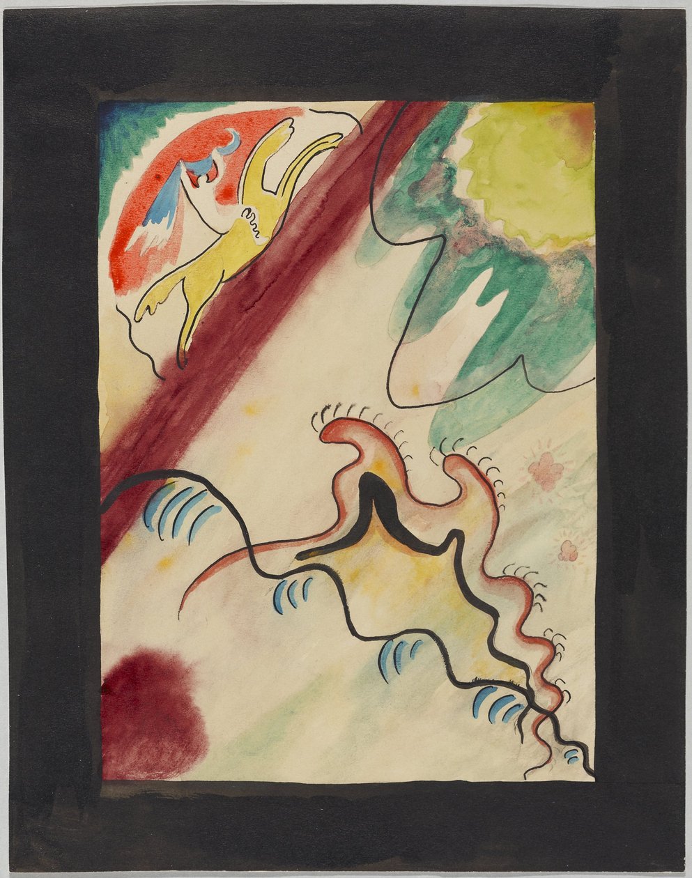 Udkast til forsiden af ​​almanakken "Der Blaue Reiter" af Wassily Kandinsky