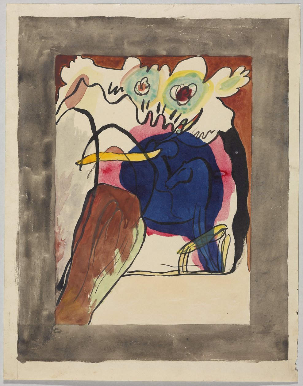 Udkast til forsiden af ​​almanakken "Der Blaue Reiter" af Wassily Kandinsky