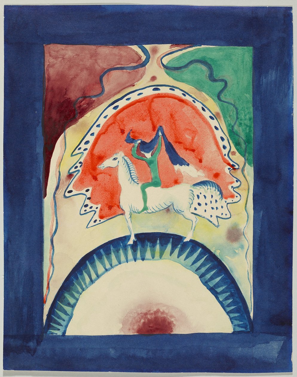 Udkast til forsiden af ​​almanakken "Der Blaue Reiter" af Wassily Kandinsky