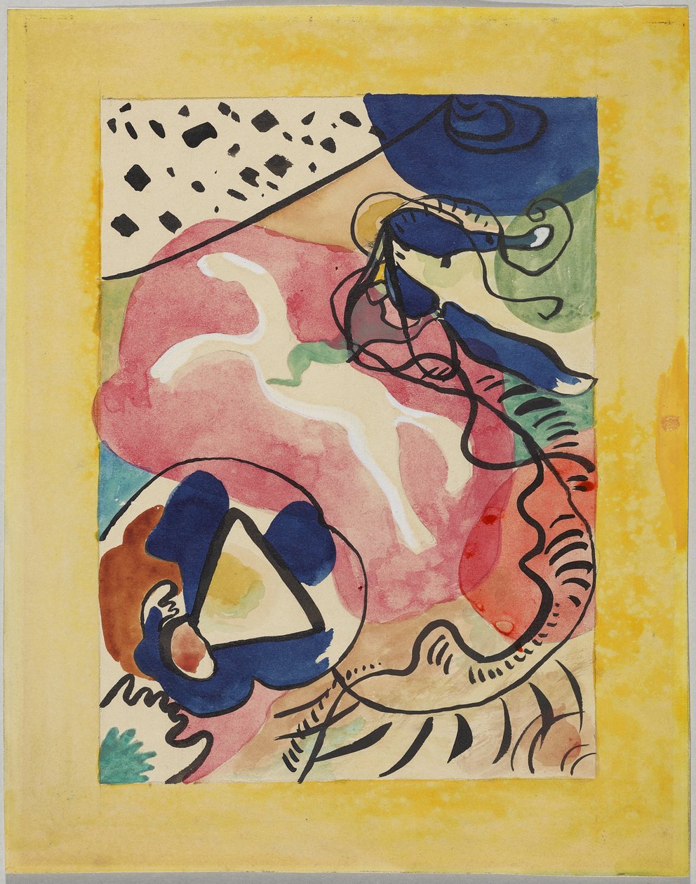 Udkast til forsiden af ​​almanakken "Der Blaue Reiter" af Wassily Kandinsky