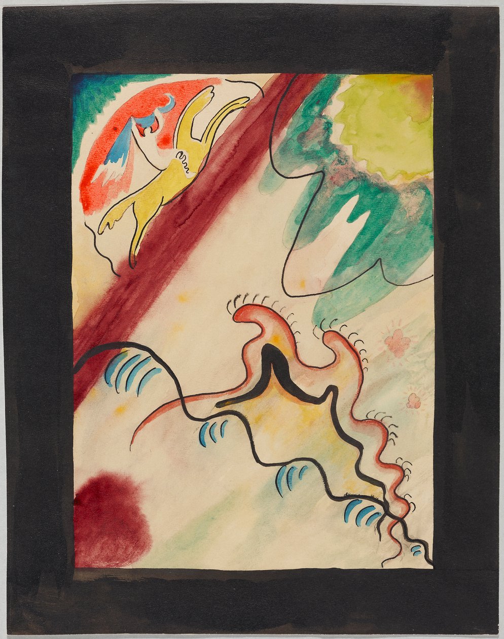 Udkast til omslaget til almanakken »Der Blaue Reiter« af Wassily Kandinsky