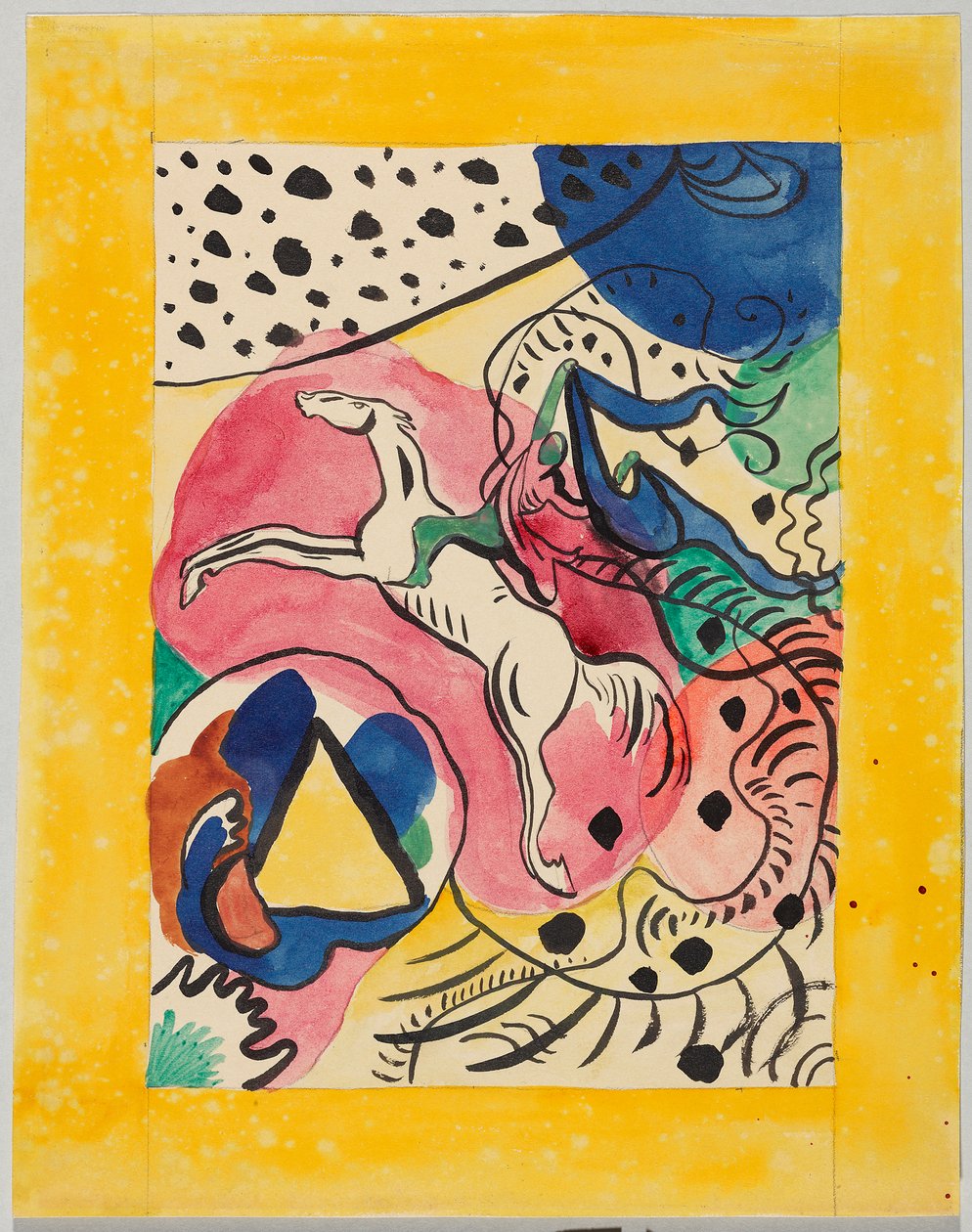 Udkast til omslaget til almanakken »Der Blaue Reiter« af Wassily Kandinsky