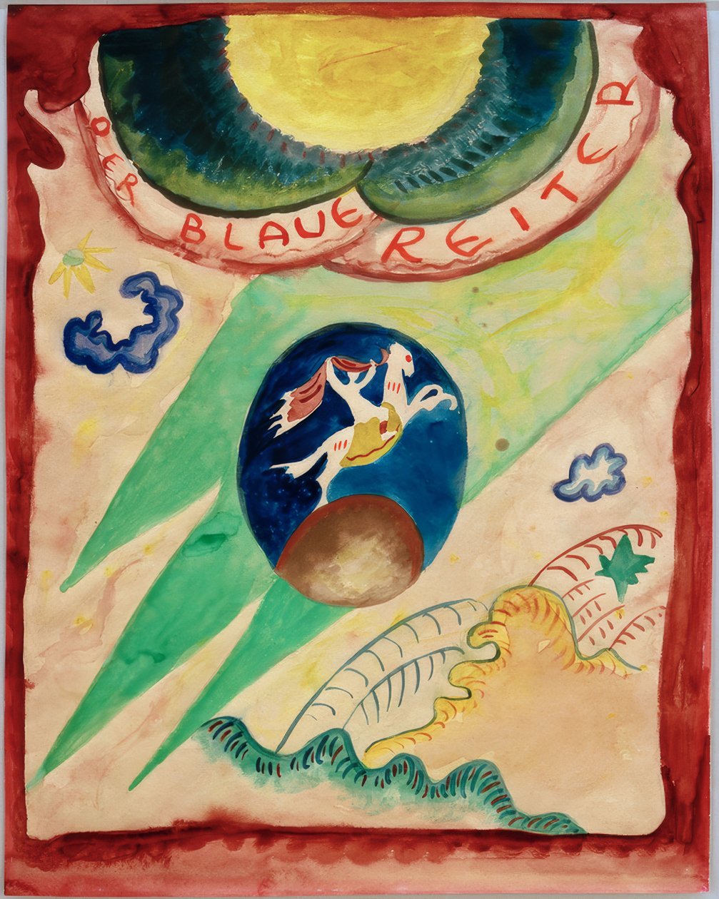 Design til forsiden af ​​Almanac Der Blaue Reiter af Wassily Kandinsky