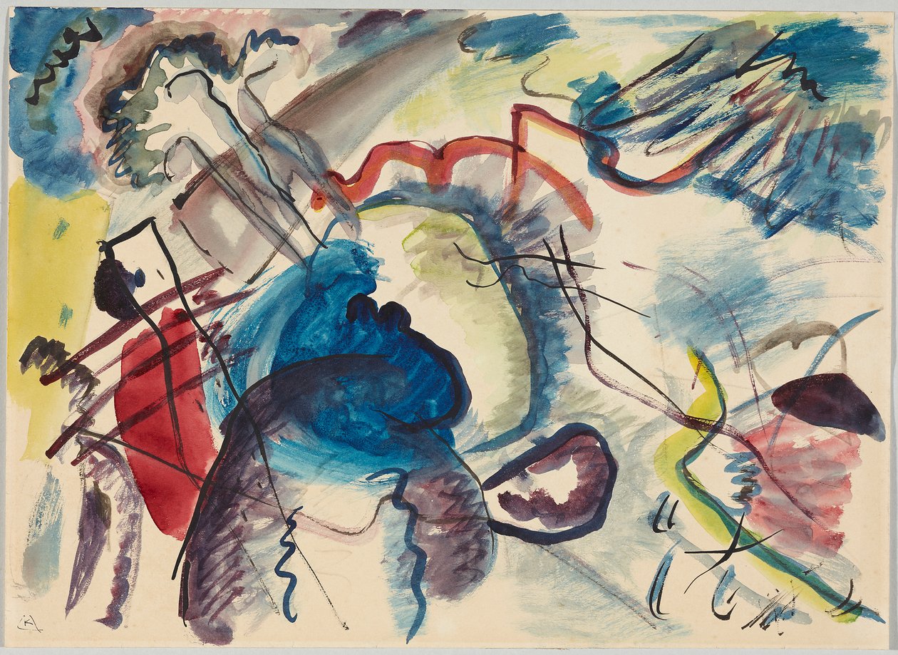 Udkast til "Billede med hvid kant" af Wassily Kandinsky