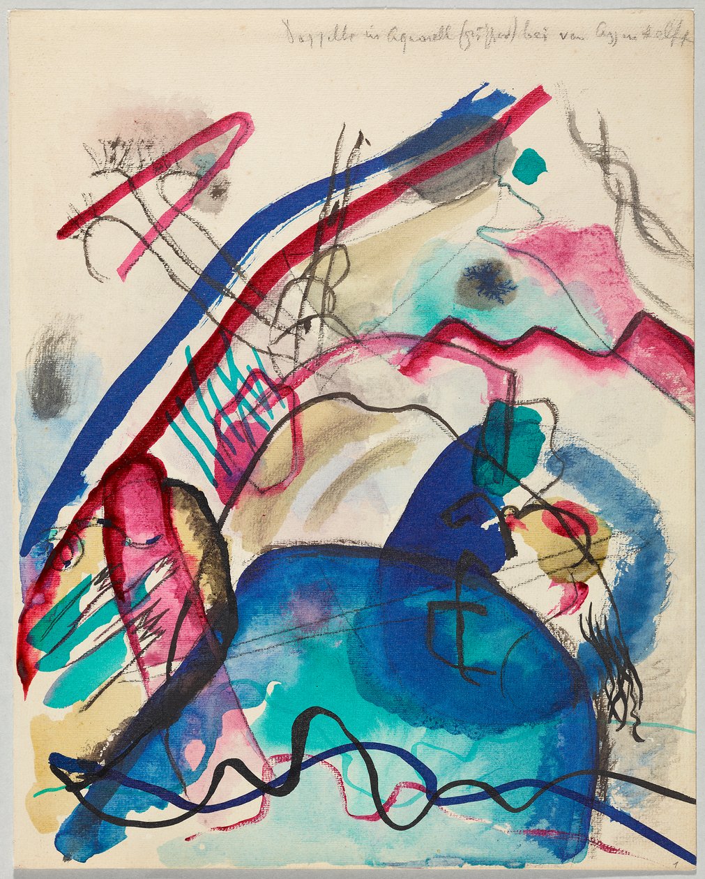 Udkast til „Billede med hvid kant“ af Wassily Kandinsky