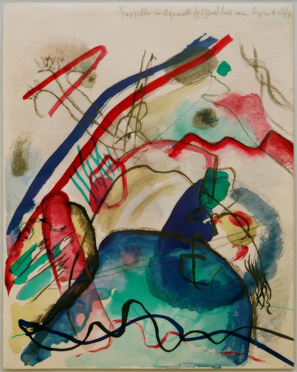 Udkast til billede med hvid kant af Wassily Kandinsky