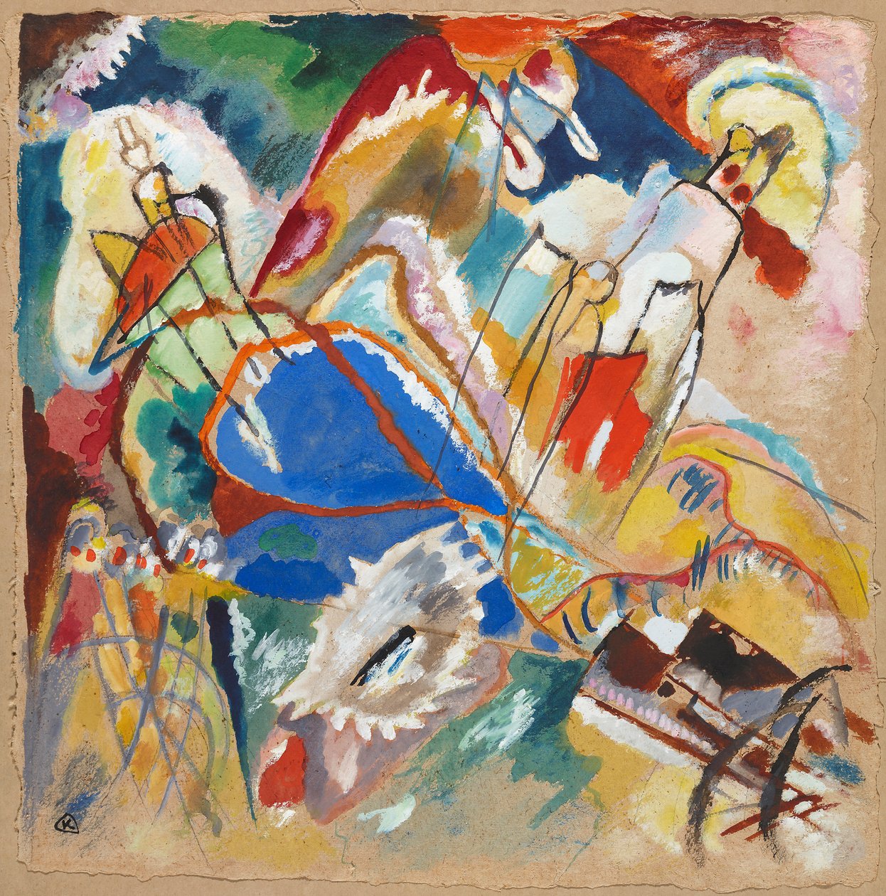 Studie til „Improvisation 30 (Kanoner)“ af Wassily Kandinsky