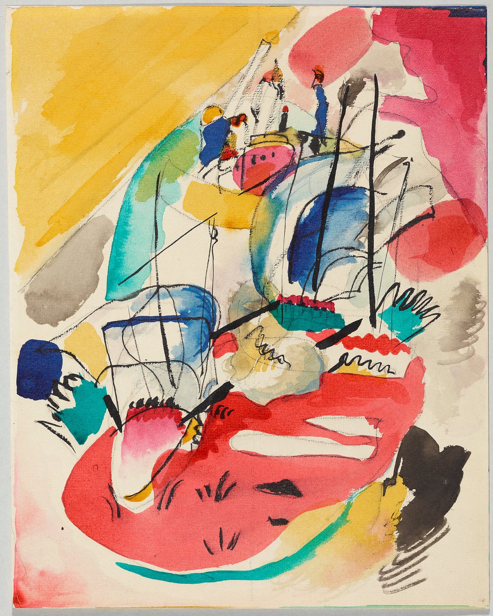 Udkast til "Improvisation 31 (Søslag)" af Wassily Kandinsky