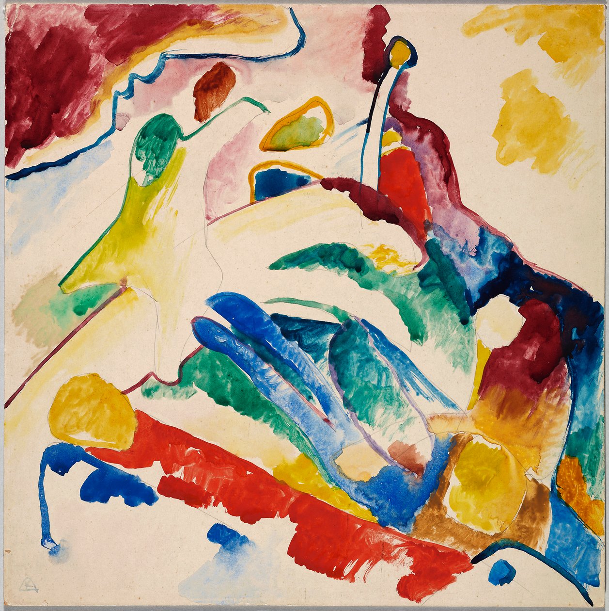 Udkast til "Komposition II" af Wassily Kandinsky