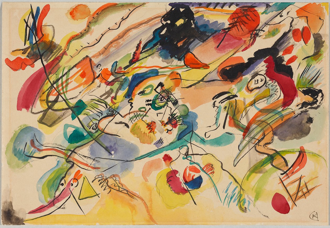 Udkast til "Komposition VII" af Wassily Kandinsky