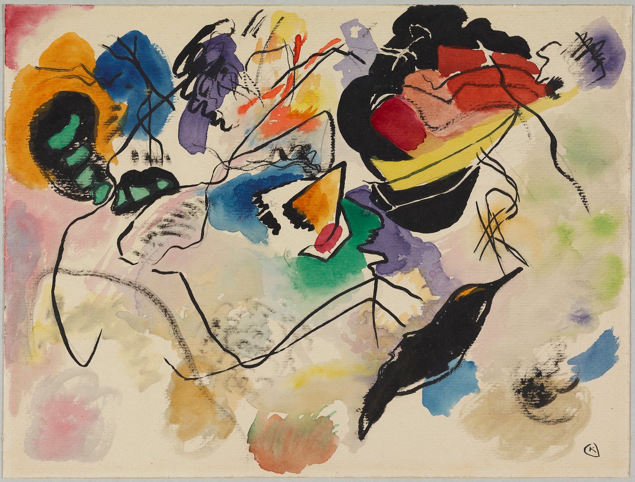 Skitse til "Komposition VII" af Wassily Kandinsky