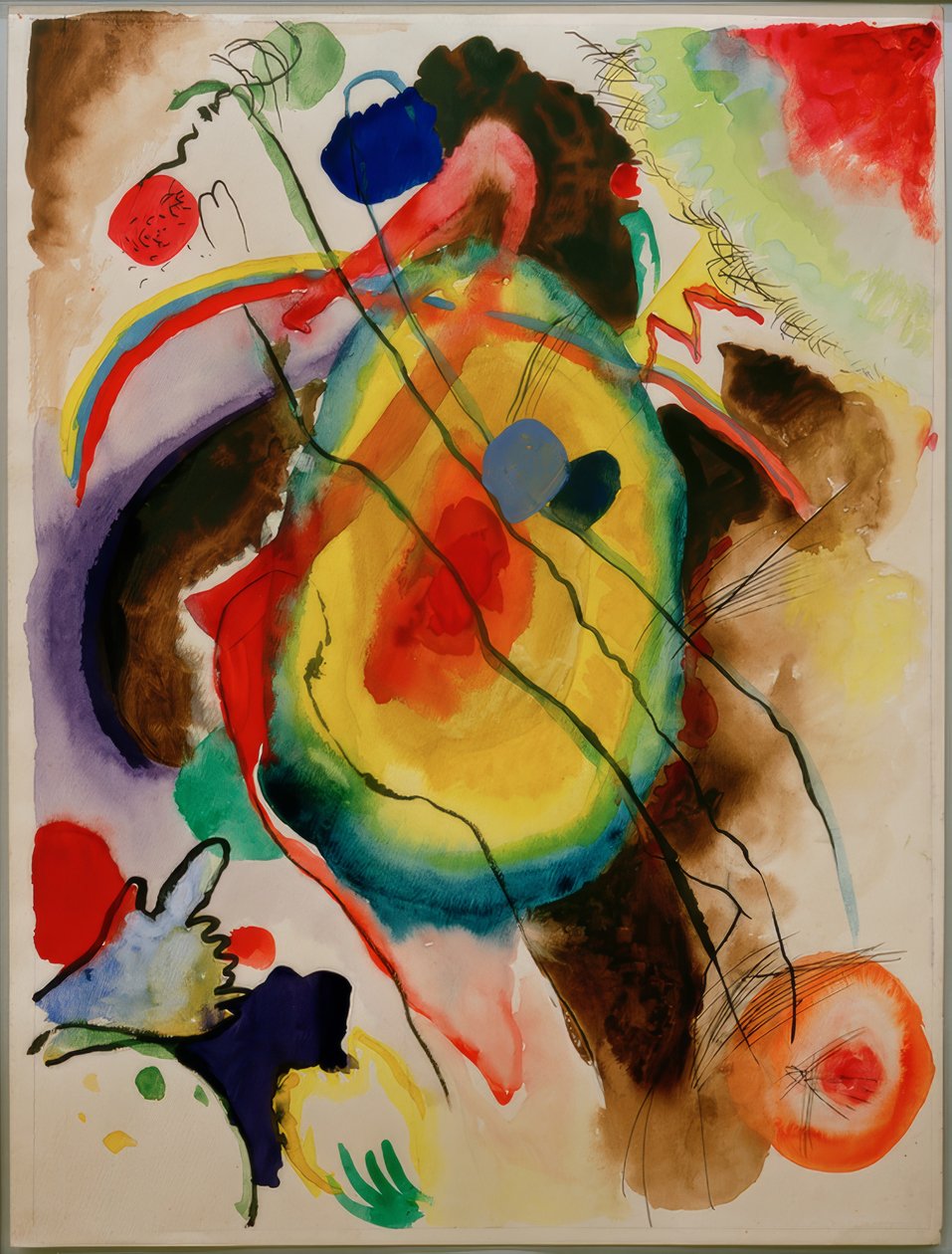 Design til et vægmaleri til Edwin R. Campbell af Wassily Kandinsky