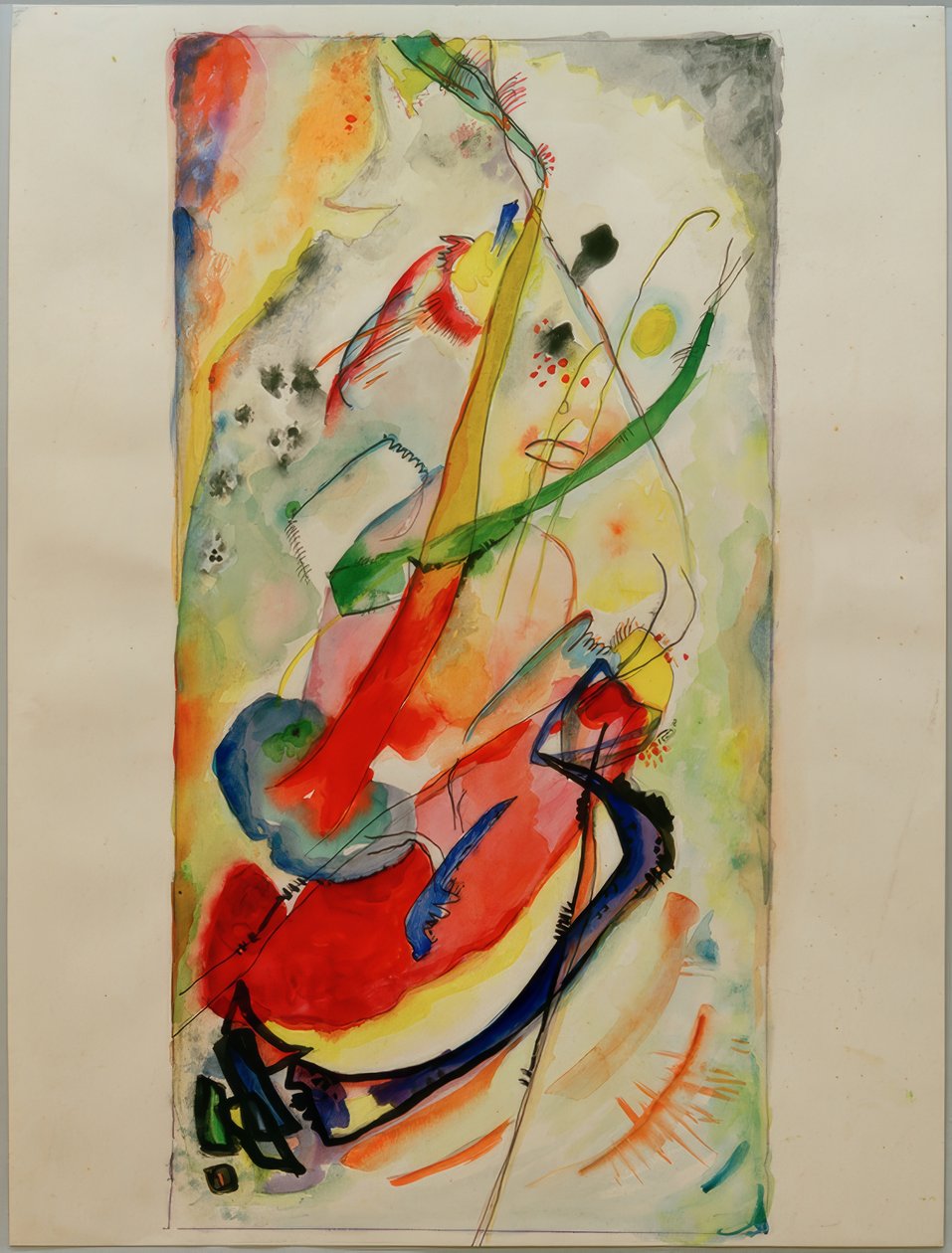 Udkast til et vægmaleri for Edwin R. Campbell nr. 1 af Wassily Kandinsky