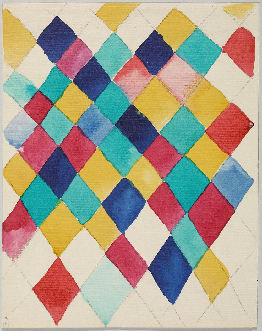 Farvestudie med romber af Wassily Kandinsky