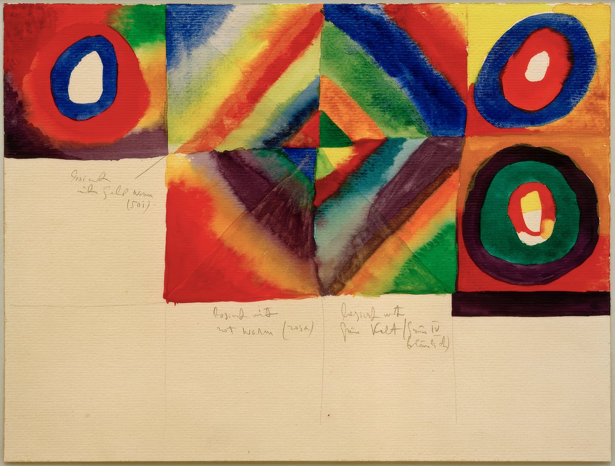 Farvestudier, (med information om maleteknikken) af Wassily Kandinsky