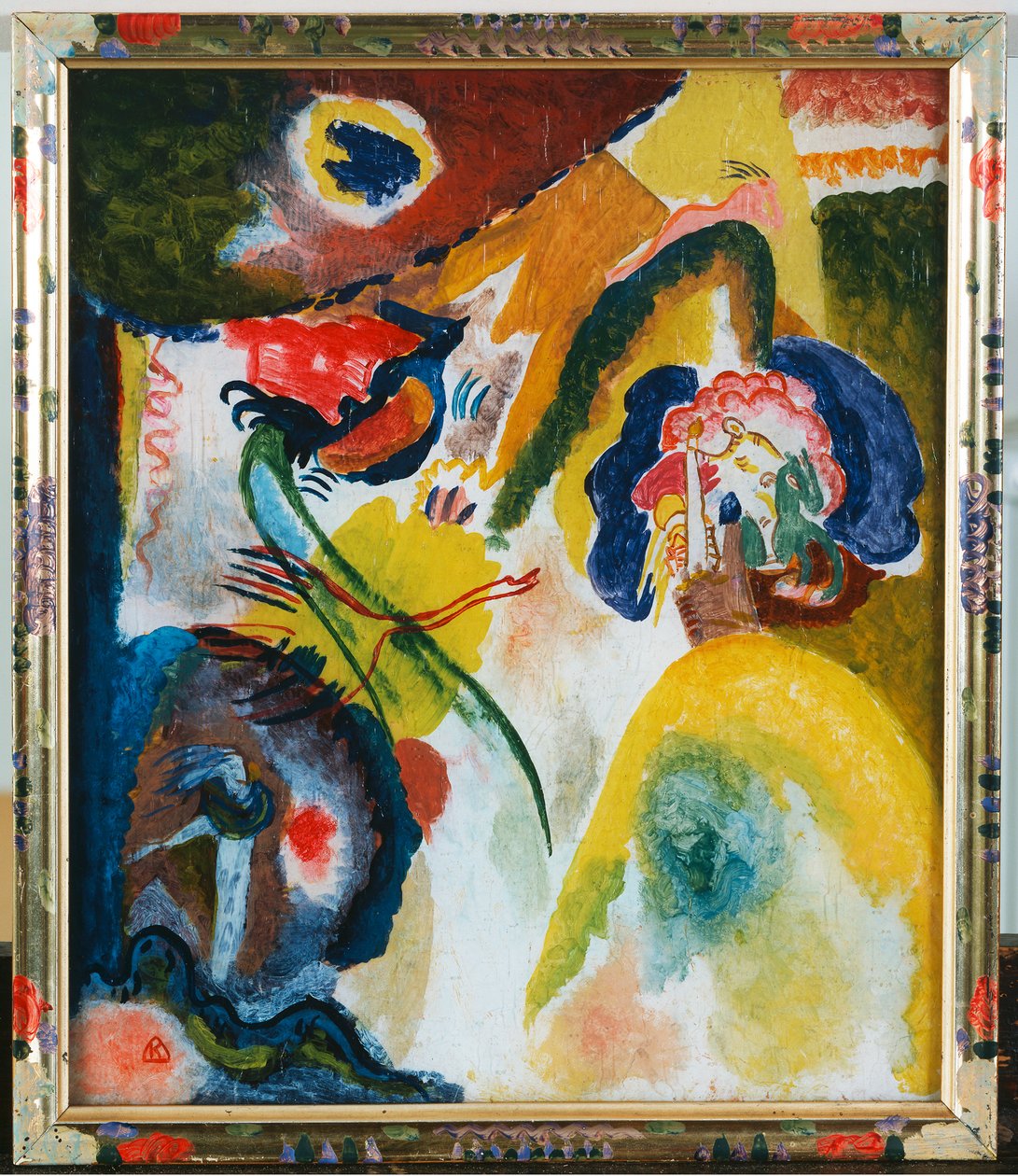 Glasmaleri med svane af Wassily Kandinsky