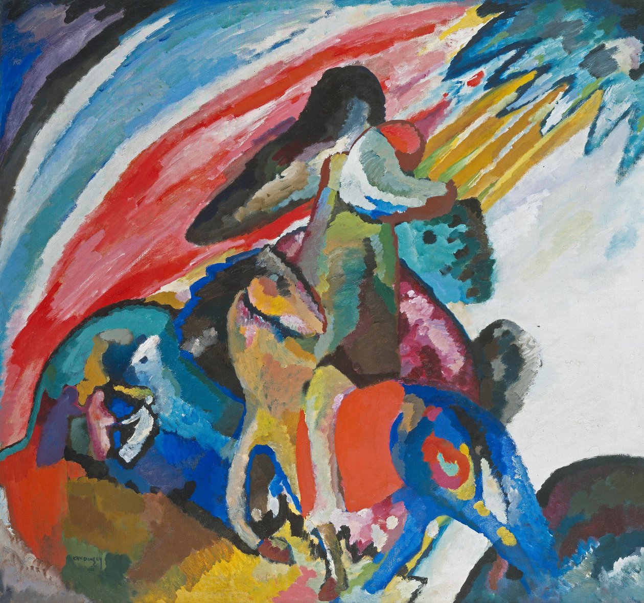 Improvisation 12 (Rytteren) af Wassily Kandinsky