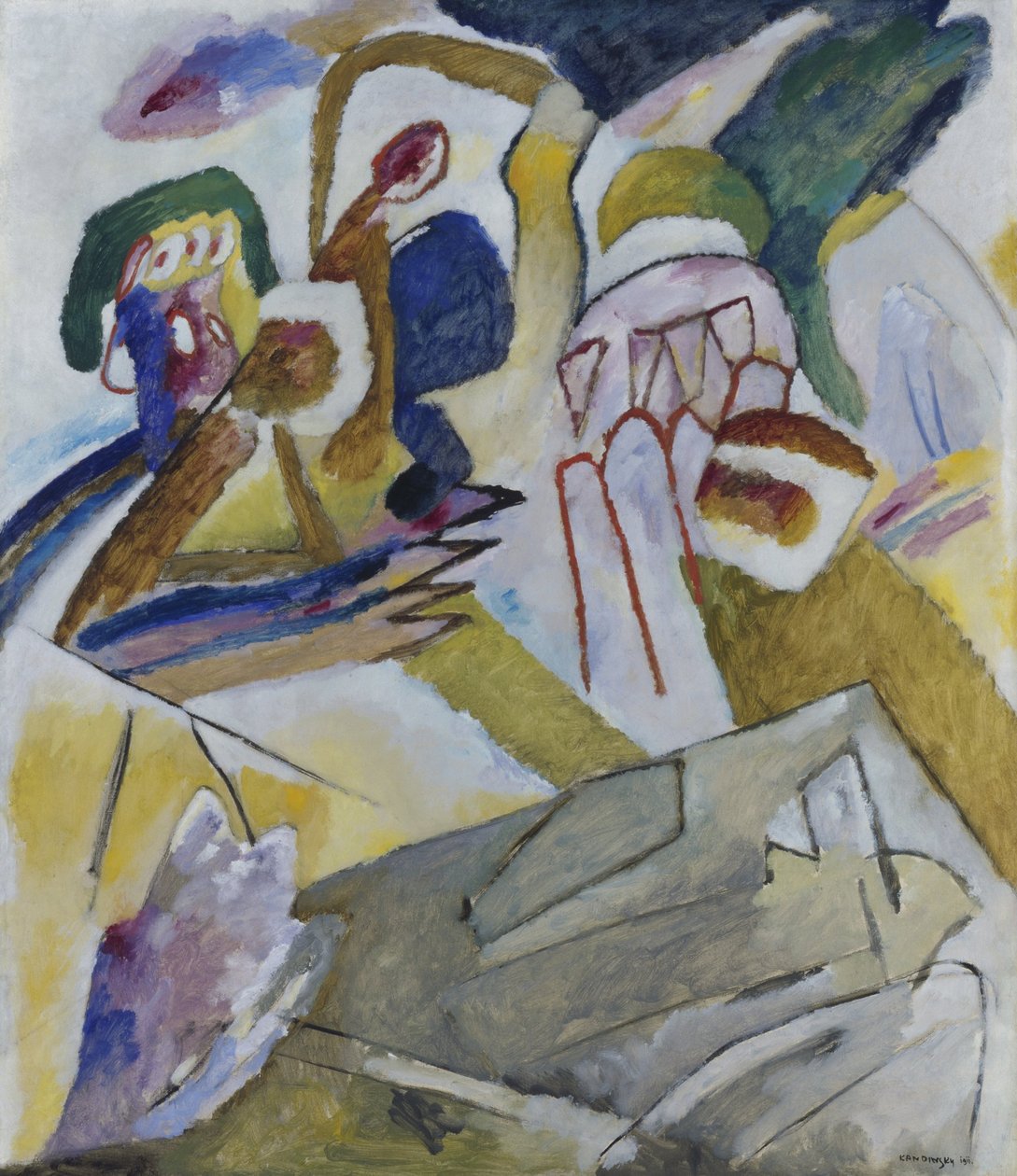 Improvisation 18 (med gravsten) af Wassily Kandinsky