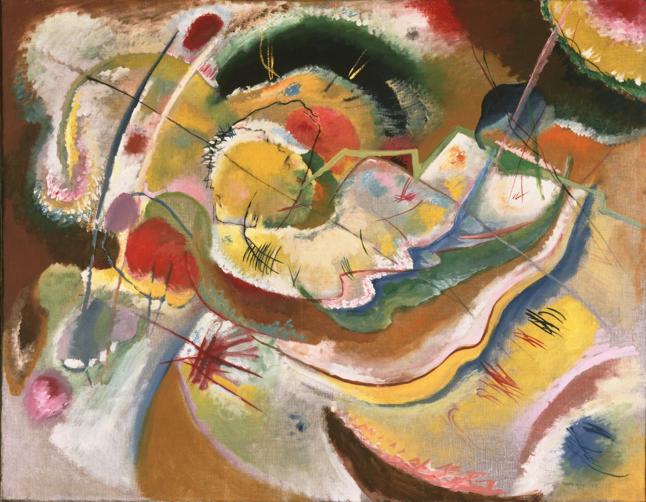 Kandinsky - Lille maleri med gult (improvisation), 1914 af Wassily Kandinsky