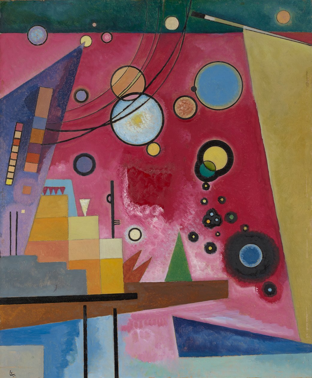 Kandinsky - Tung rød, 1924 (juli) af Wassily Kandinsky