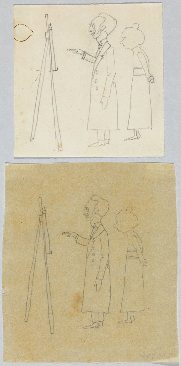 Kandinsky og Münter foran staffeliet af Wassily Kandinsky