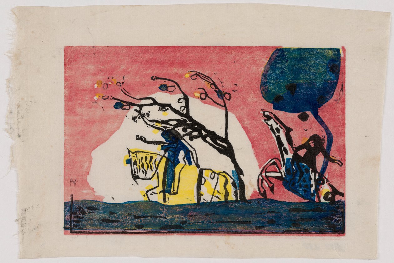 Klänge S.1 (Reiter und Reiterin) af Wassily Kandinsky