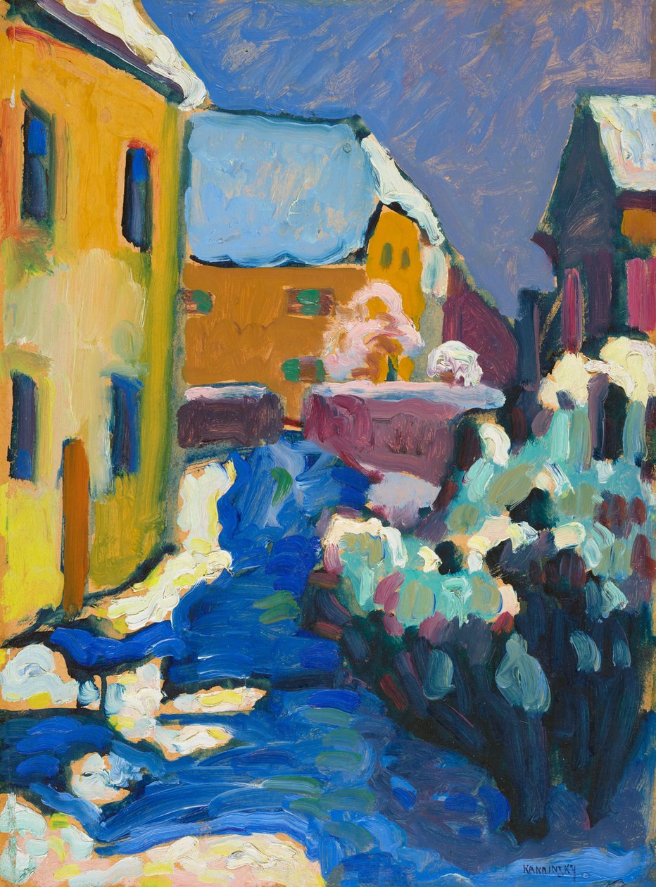 Kochel - Kirkegård og præstegård af Wassily Kandinsky