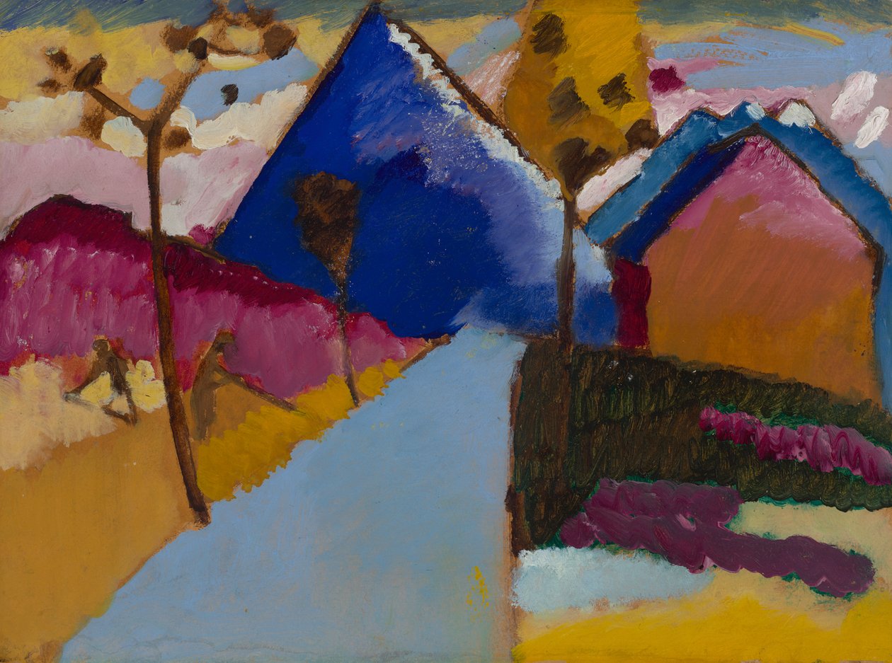 Kochel - Lige vej af Wassily Kandinsky