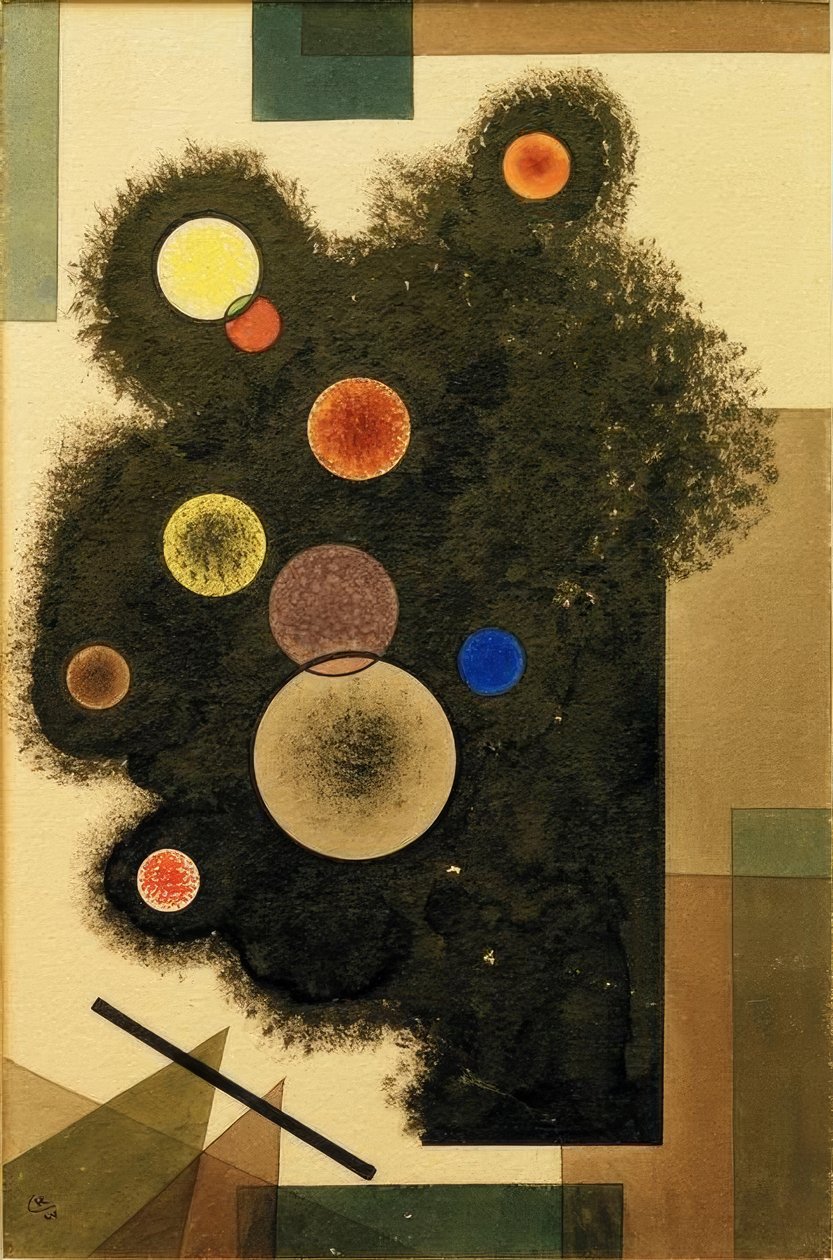 Cirkler i sort af Wassily Kandinsky