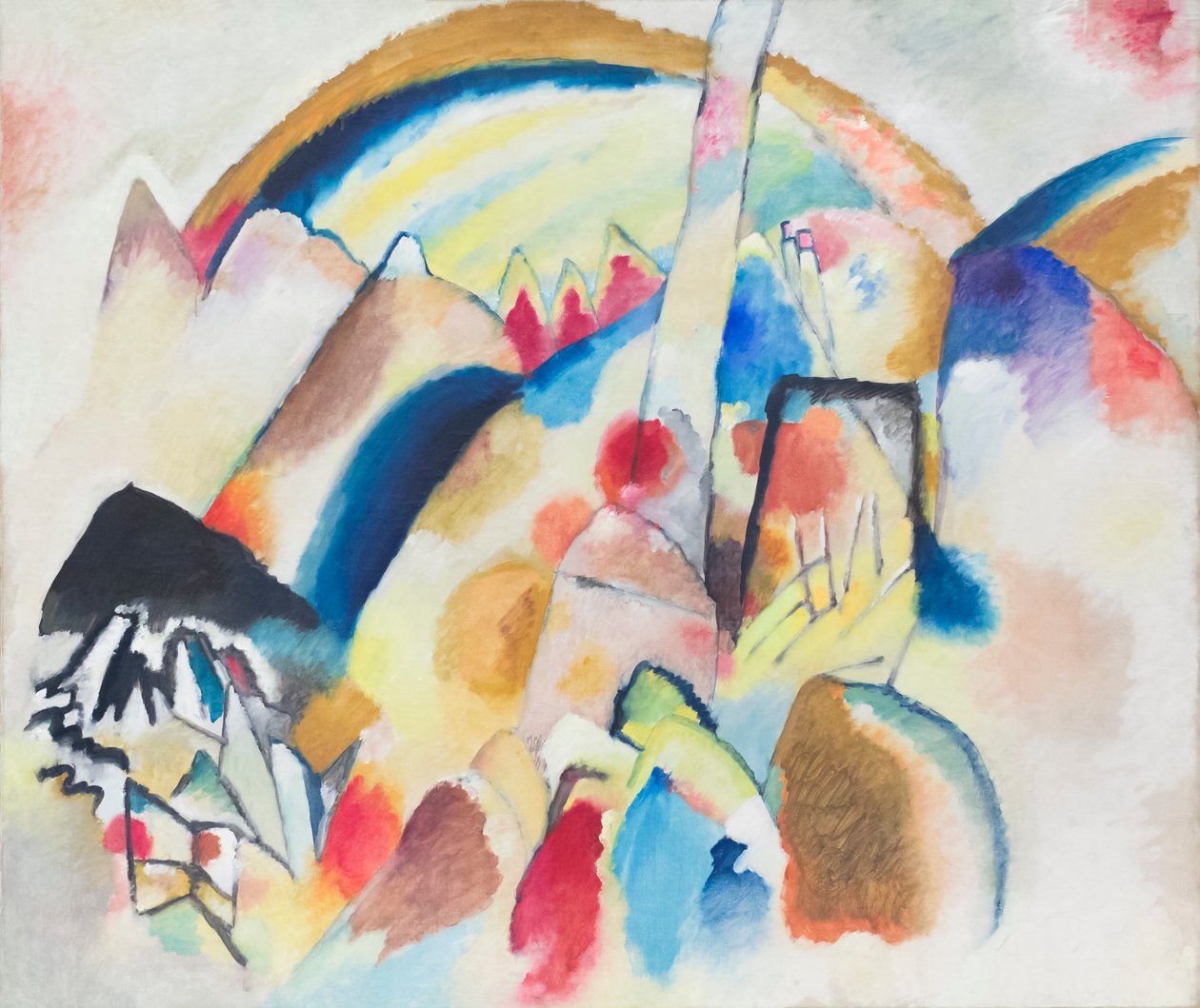 Landskab med røde pletter, nr. 2 af Wassily Kandinsky