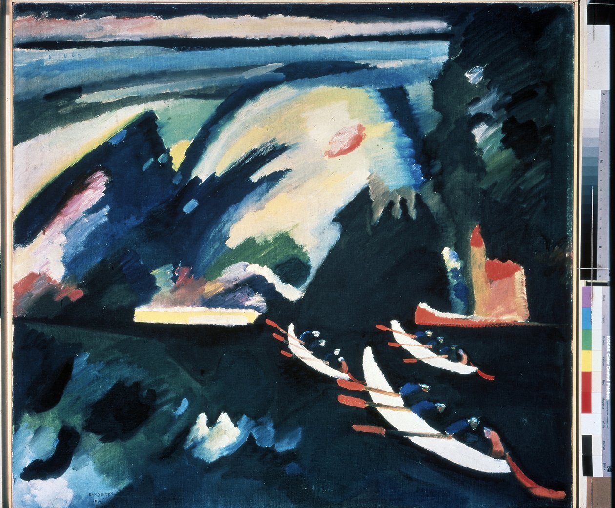 ""Søen"" Maleri af Vassily Kandinsky (eller Wassily Kandinski eller Kandinskij af Wassily Kandinsky