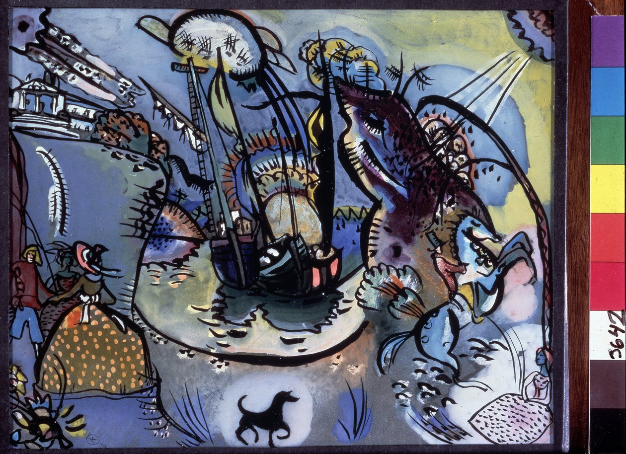 ""Havnen"" Maleri af Vassily Kandinsky (eller Wassily Kandinsky eller Kandinskyj af Wassily Kandinsky