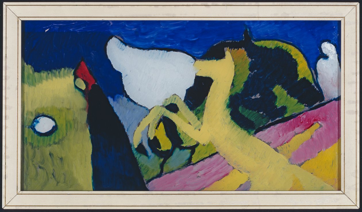 Mit gelbem Pferd af Wassily Kandinsky
