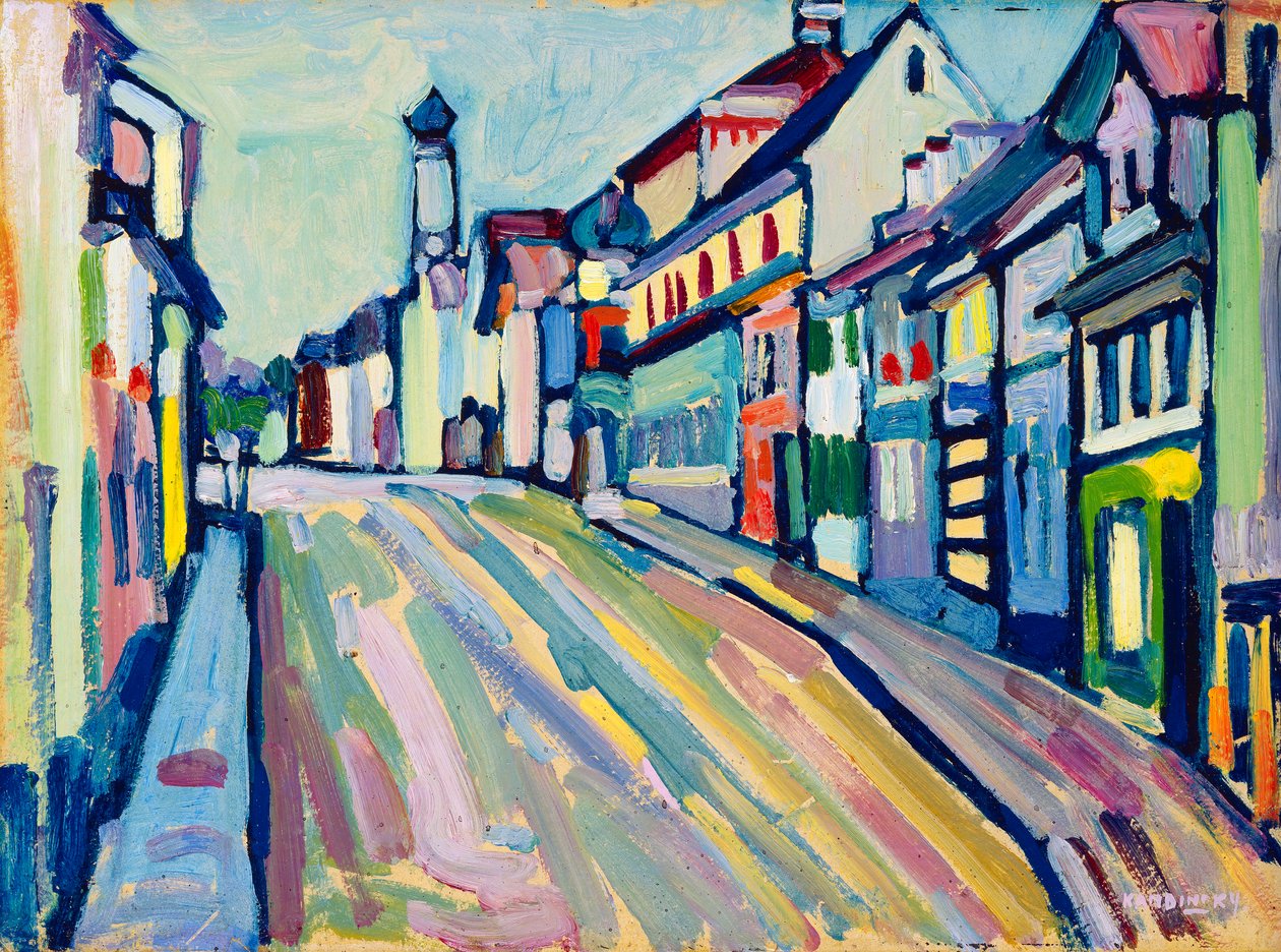 Murnau - Lower Market Street; Murnau - Untermarkt af Wassily Kandinsky