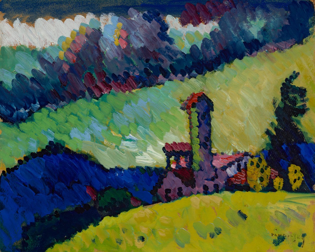 Murnau - Studie til «Landskab med tårn» af Wassily Kandinsky