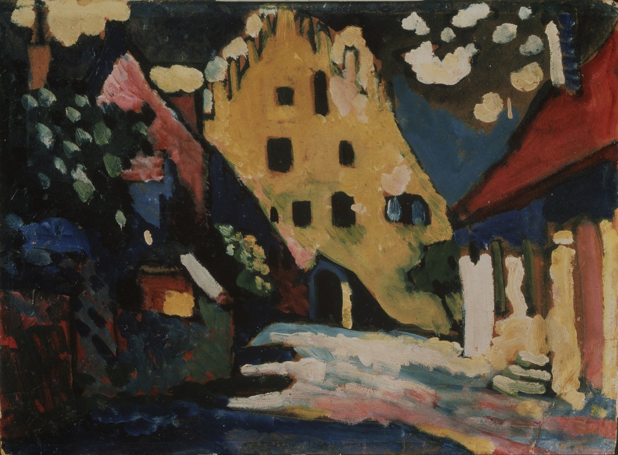 Murnau. Slotsgården, 1908 af Wassily Kandinsky