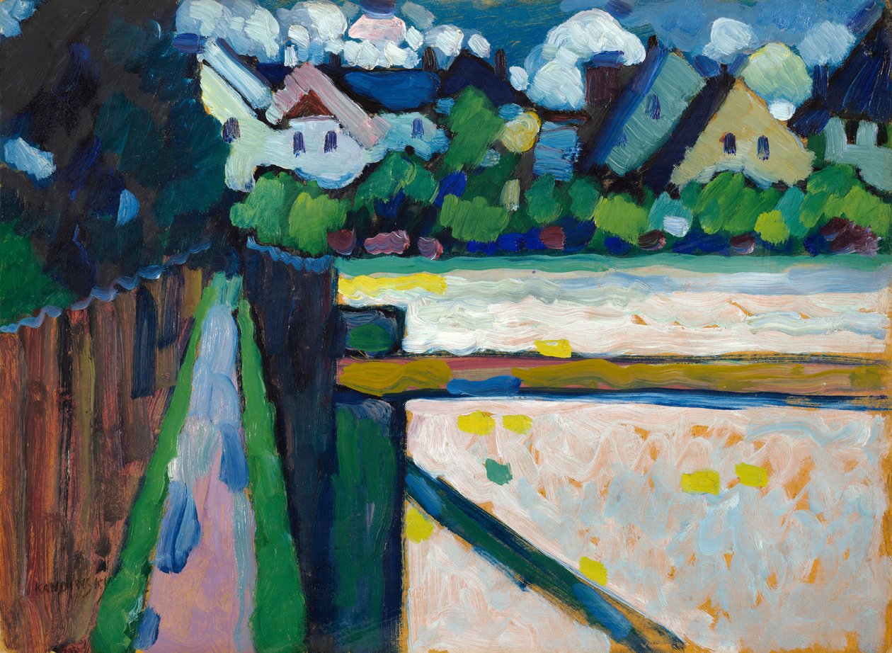 Murnau - gangsti og huse af Wassily Kandinsky