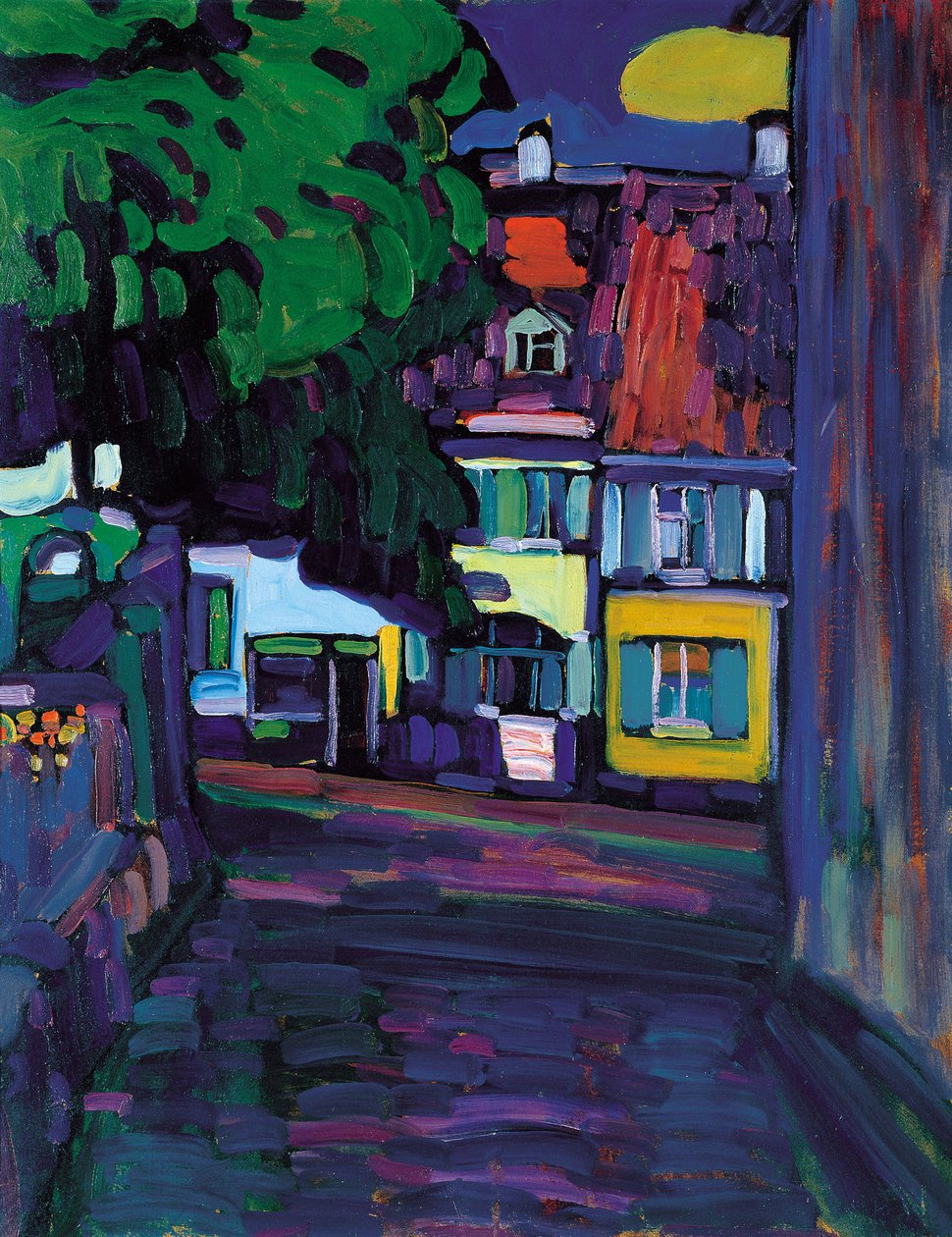 Murnau, huse i Obermarkt af Wassily Kandinsky