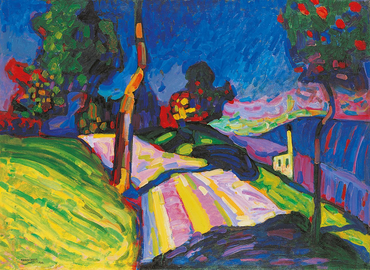 Murnau, Kohlgruberstraße, 1908. af Wassily Kandinsky