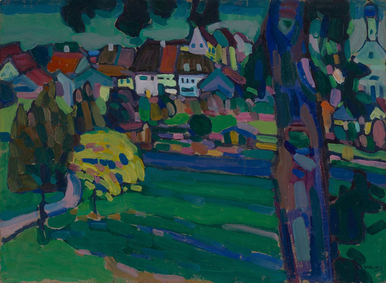 Murnau - Studie til "Landskab med træstamme" af Wassily Kandinsky