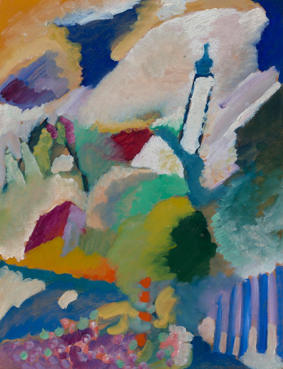 Murnau med kirke I af Wassily Kandinsky