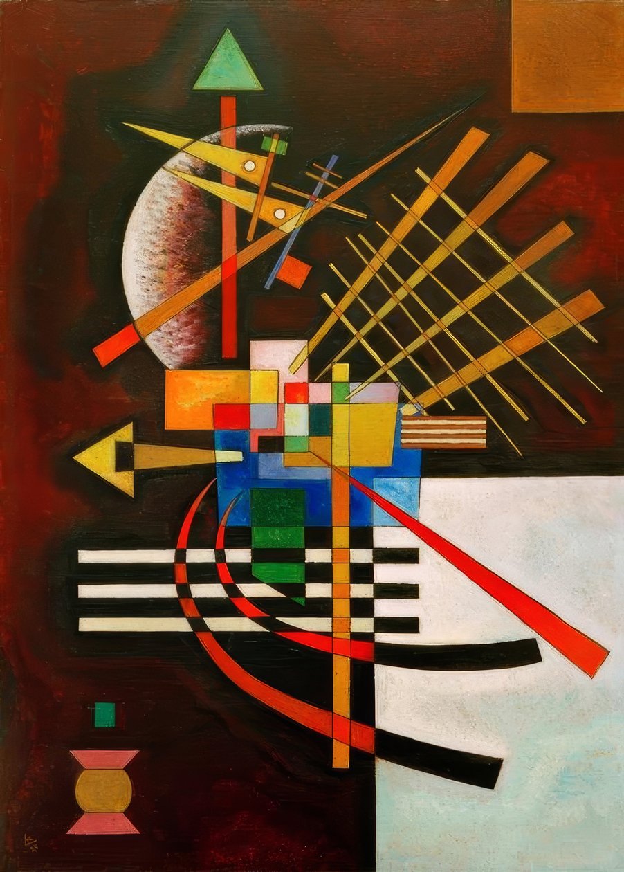 Ovenfor og til venstre af Wassily Kandinsky
