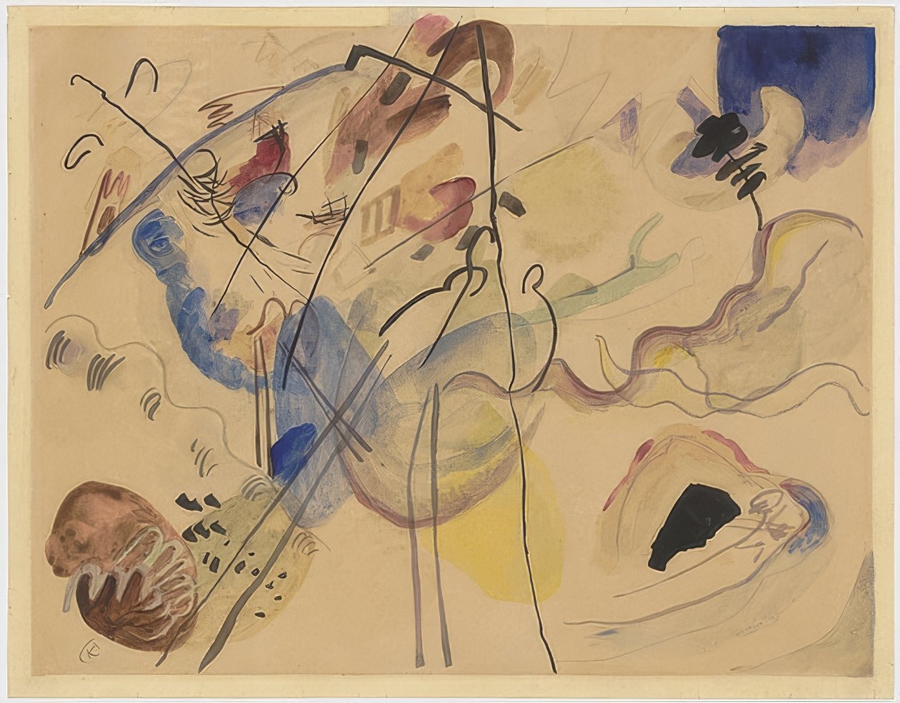 Uden titel. 1911-12 af Wassily Kandinsky