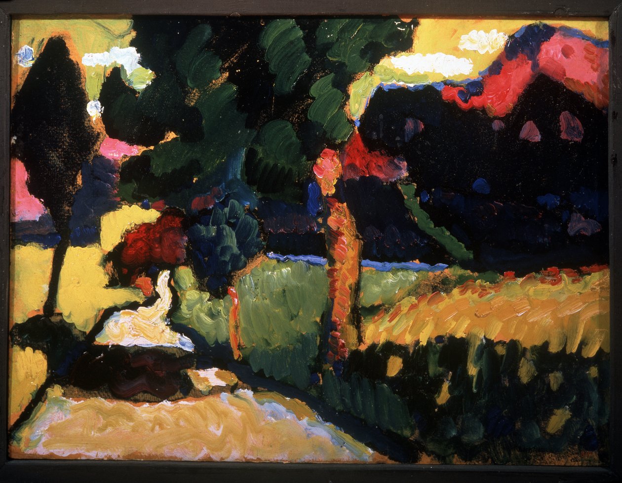 ""Sommerlandskab"" Maleri af Vassily Kandinsky (eller Wassily Kandinski eller Kandinskij af Wassily Kandinsky