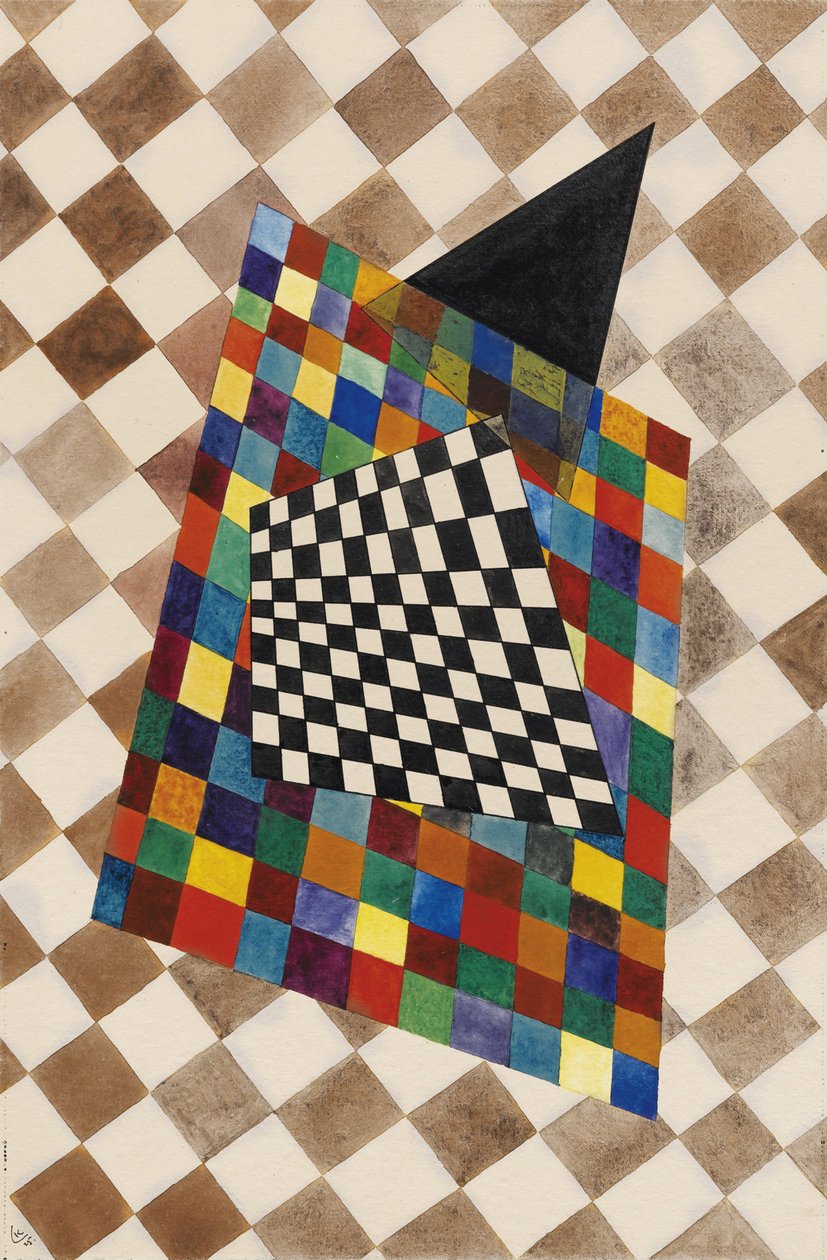 "Quadrille"" (Squared) Aquarelle de Wassily Kandinsky (ou Wassily Kandinsky eller Kandinsky af Wassily Kandinsky