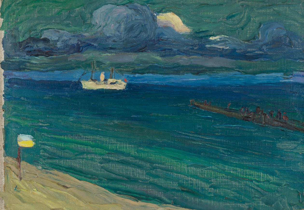 Rapallo - Havlandskab med dampskib af Wassily Kandinsky