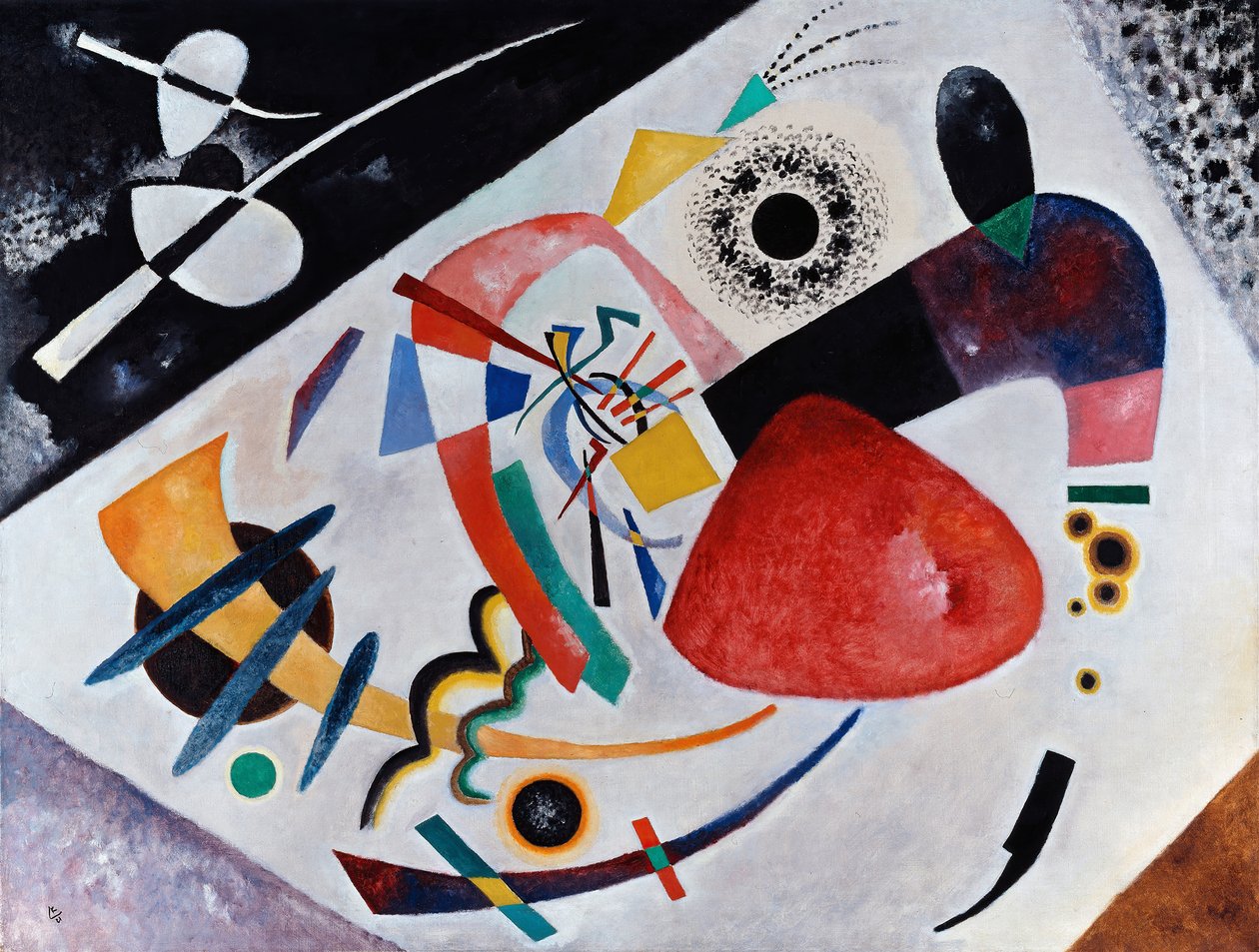 Rød plet II, af Wassily Kandinsky