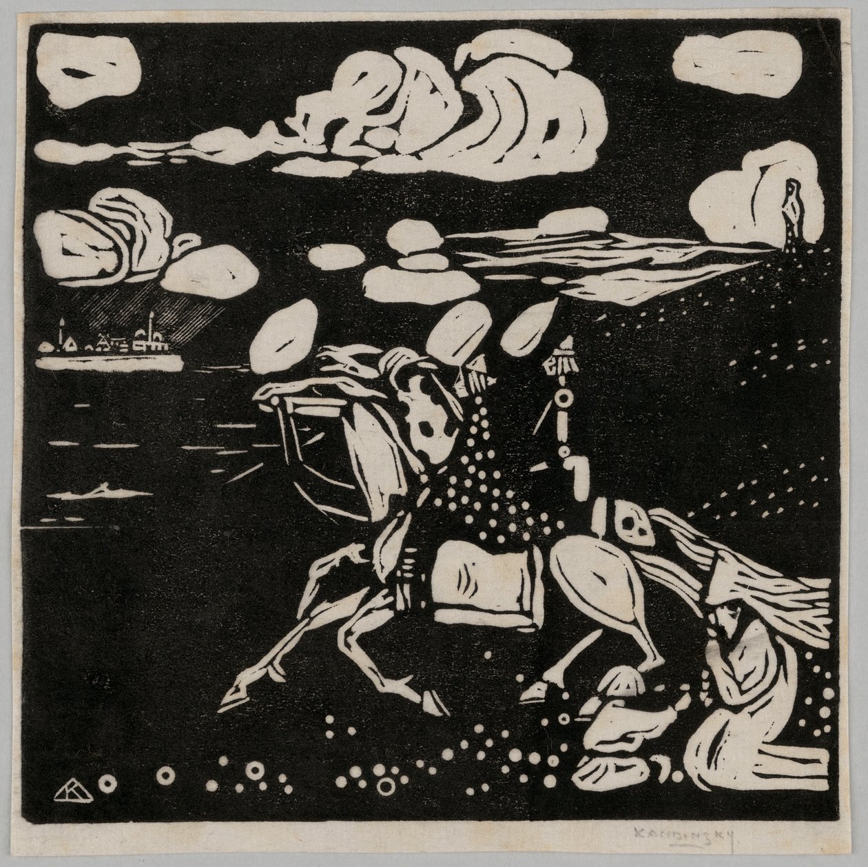 Ryttere (Les Chevaliers) af Wassily Kandinsky