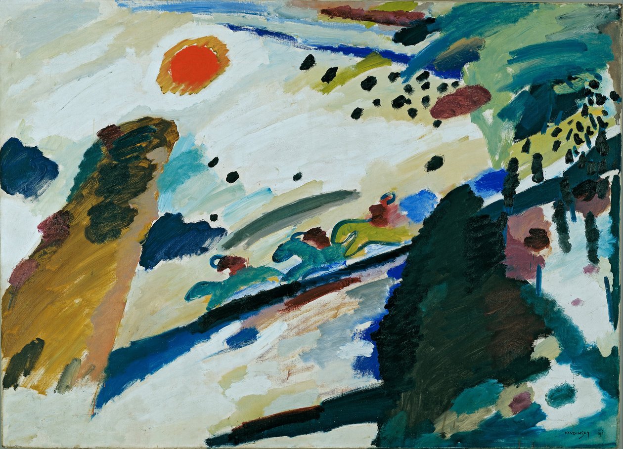 Romantisk Landskab af Wassily Kandinsky